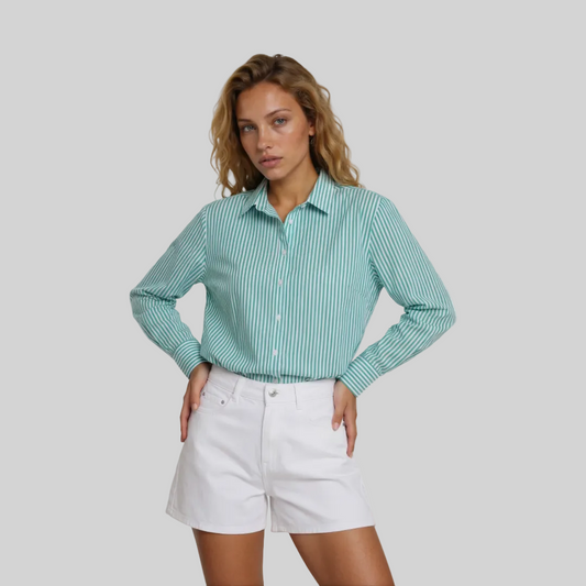 Women's Long Sleeve Cotton Poplin Shirt