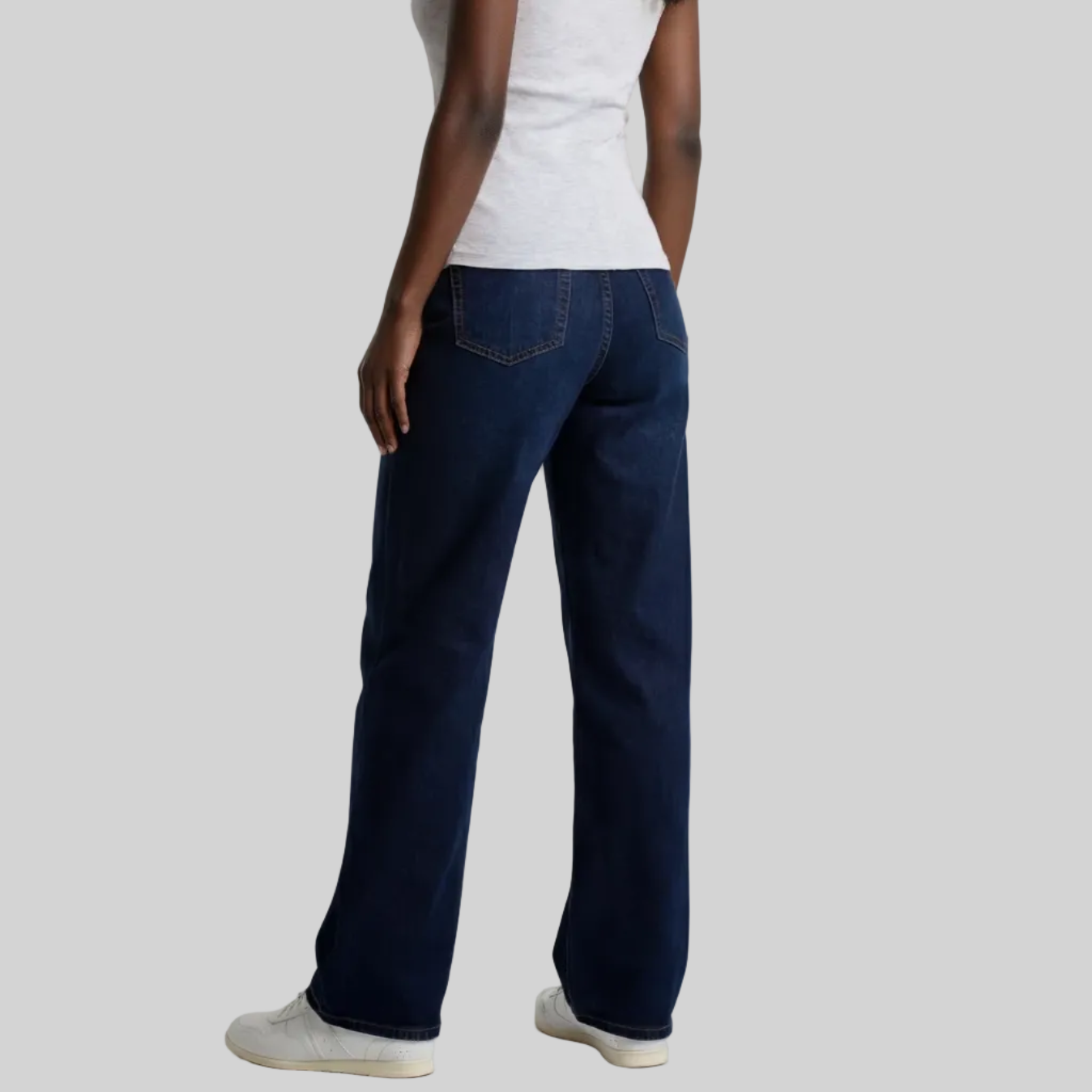 Women's Rigid High-Waist Denim Pants