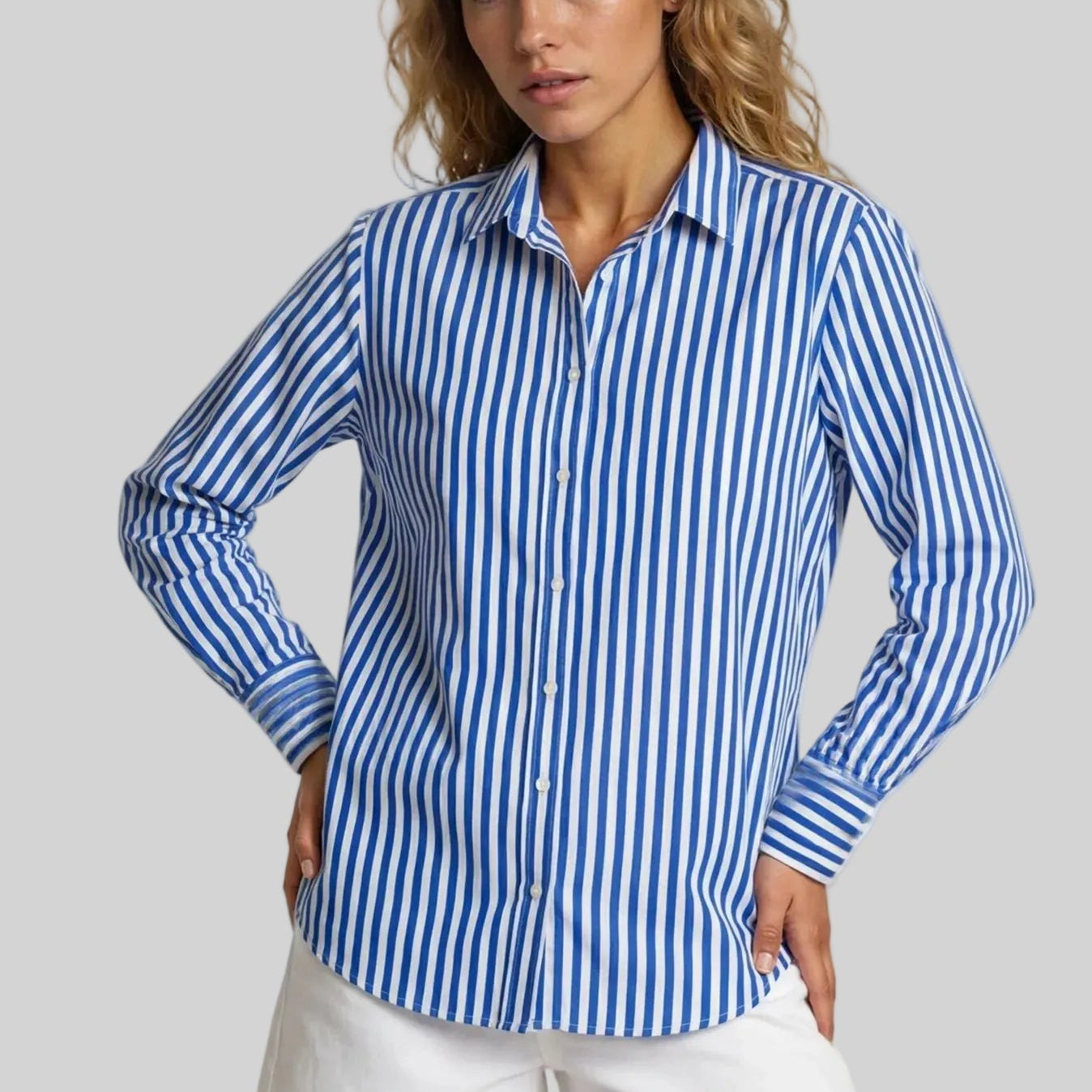 Women's Long Sleeve Cotton Poplin Shirt