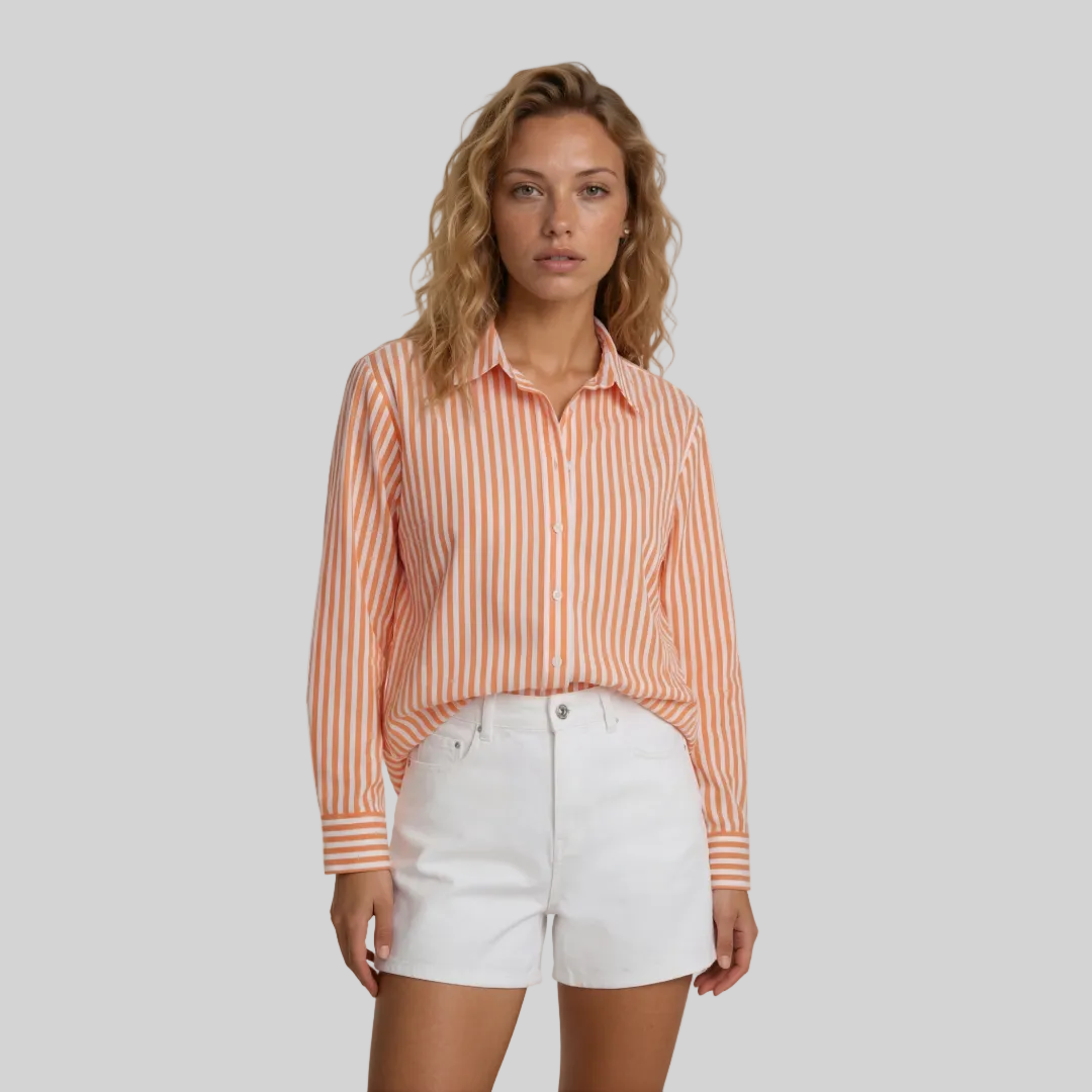 Women's Long Sleeve Cotton Poplin Shirt